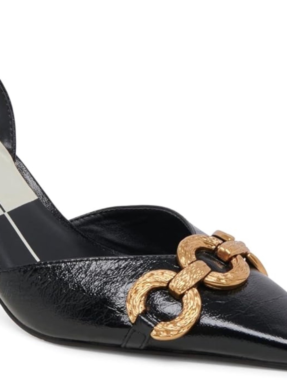 dolce vita | haylee slingback pump | pointed toe | low heel | gold | US 12 - Picture 10 of 11